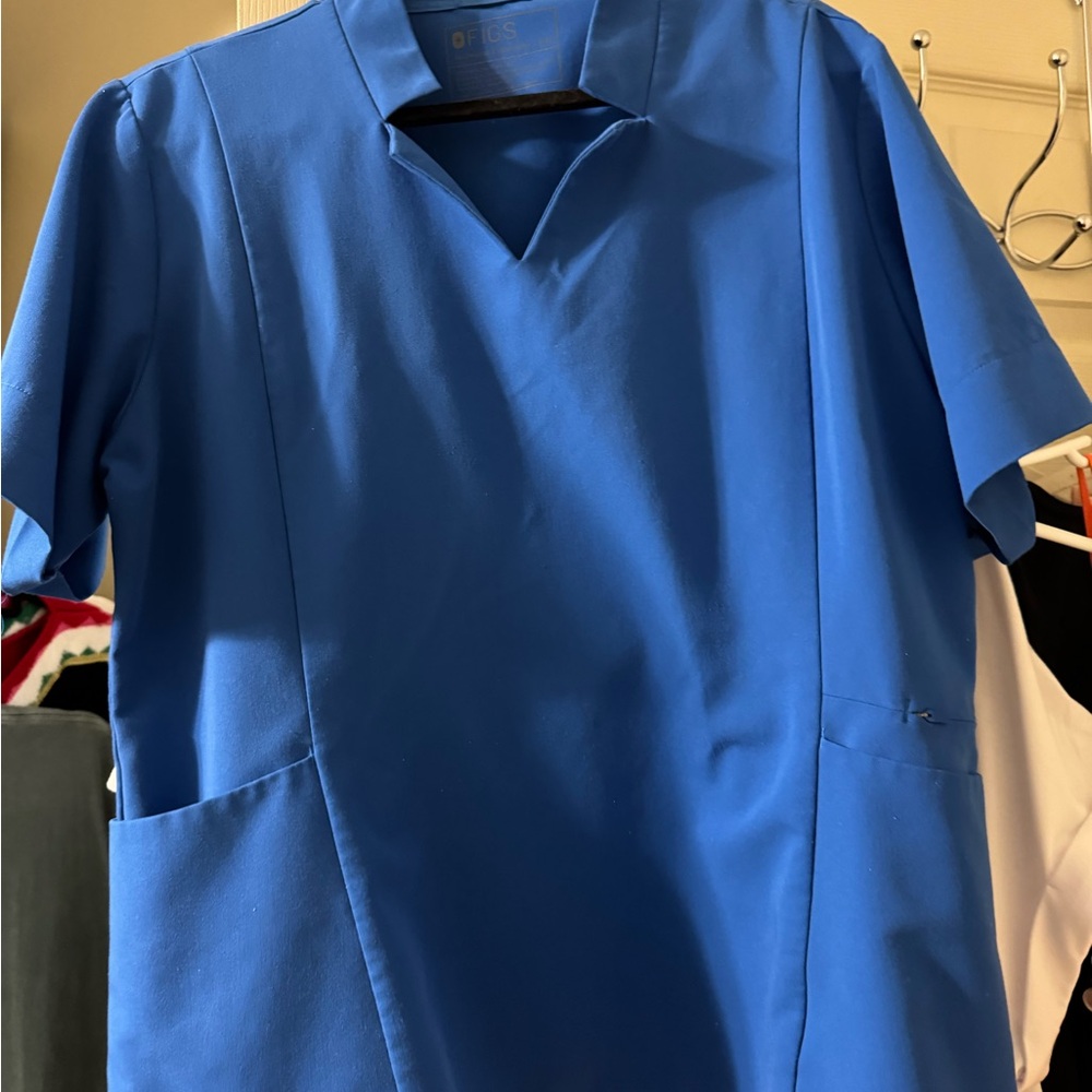 Figs women’s technical collection royal blue scrub top